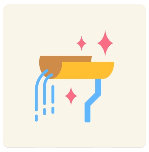 rain gutters and downspouts